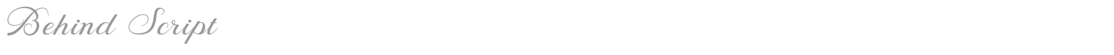 Behind Script font preview